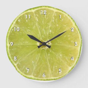 Limefruktväggen tar tid på med numrerar stor klocka