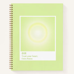 Limegrön Aura Swatch Änglanummer Anteckningsbok