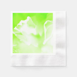 Limegrön blommig tryck pappersservett