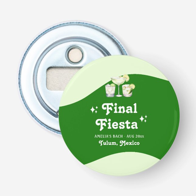 Limegrön Citrus Sista Firande Systerbrud Flasköppnare (Framsidan)