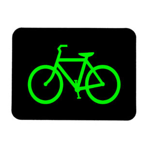Limegrön cykel magnet