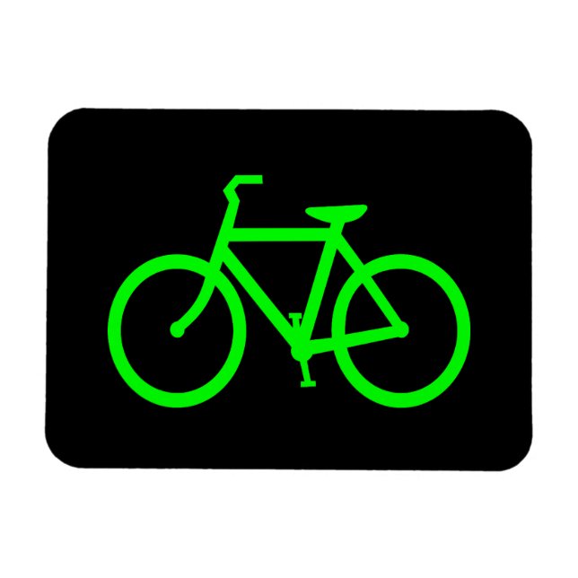Limegrön cykel magnet (Horisontell)