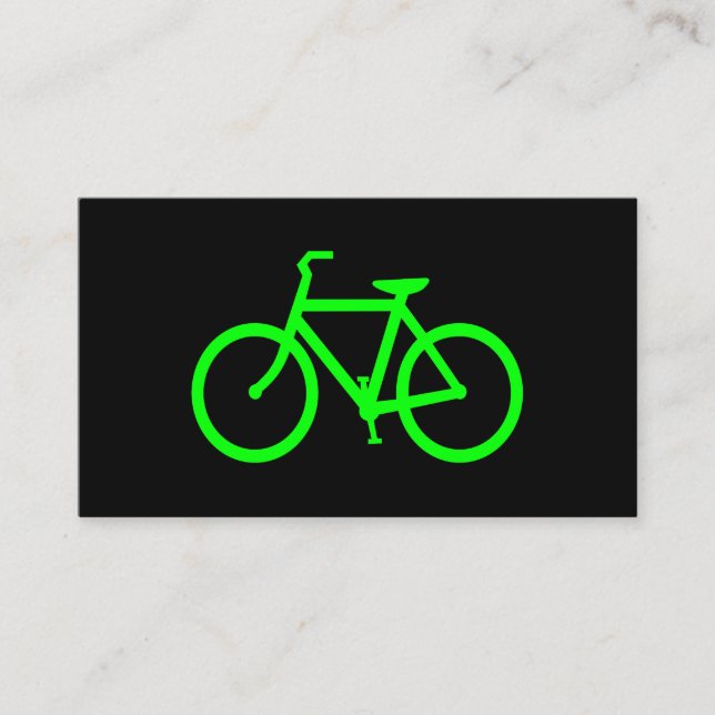 Limegrön cykel visitkort (Framsida)