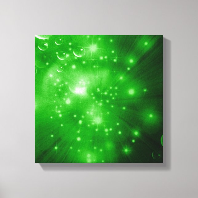 Limegrön galaxburst canvastryck (Framsida)
