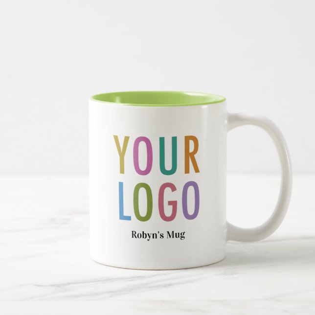 Limegrön logotyp för kaffemugg Inner Coffee Mug Co (Höger)