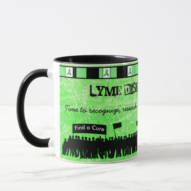 Limegrön Lymeborrelios Kaffe Mugg (Vänster)