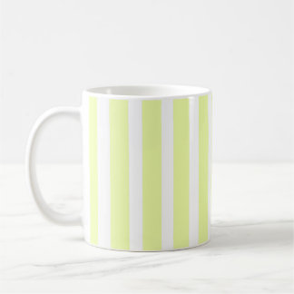 Limegrön och vit vertikal rand kaffemugg