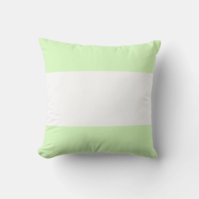 Limegrön Pastell & Vit Stavdesign Kudde (Framsida)