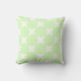 Limegrön pastell & vit stjärnmönsterdesign kudde