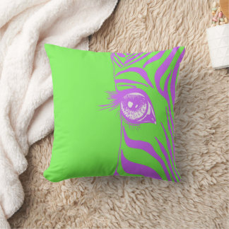 Limegrön Rosa Zebra Kudd Kudde