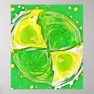 Limegrön Spiral Poster