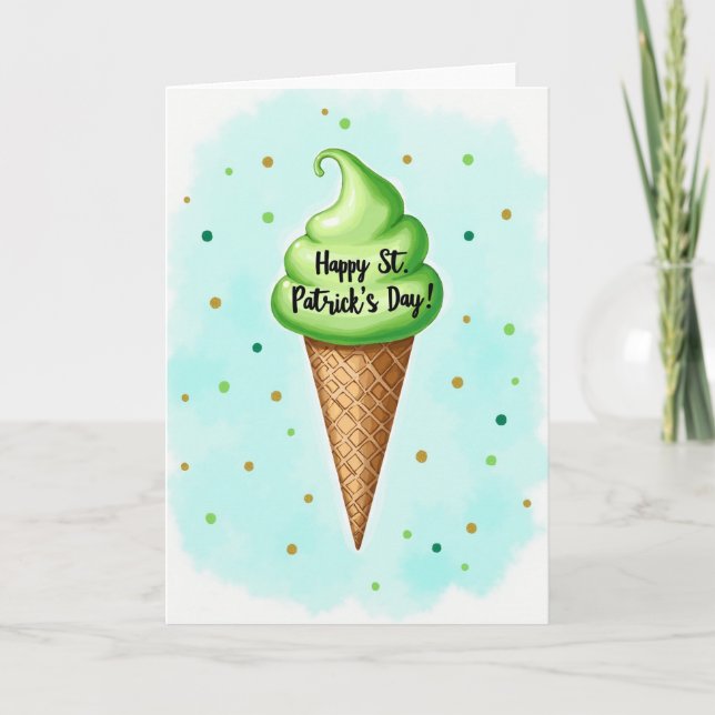 Limegrön St. Patricks-dags-kort Kort (Framsida)