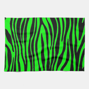 Limegrön Zebra Kökshandduk