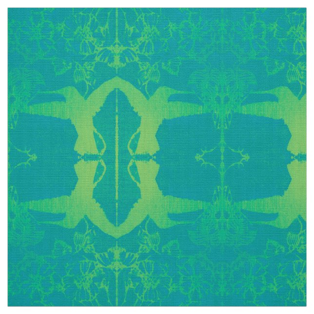 Limegröna kolibrifabrikat tyg (Prov)