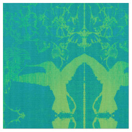 Limegröna kolibrifabrikat tyg