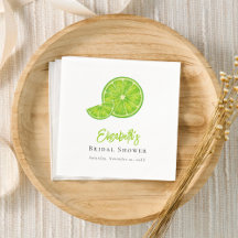 Limegröna Main Squeeze Bröllopsdusch Pappersservet