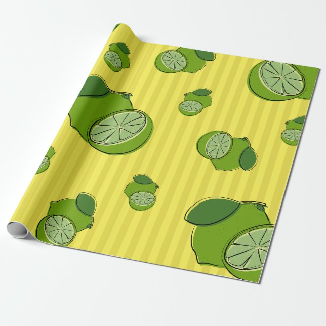 Limeillustration Presentpapper (Utrullad)