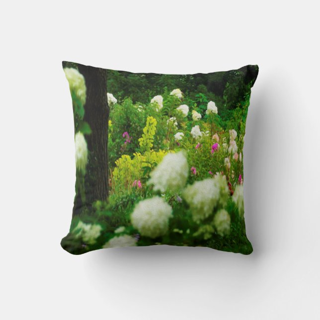 Limelight Hydrangeas i min Rubio trädgård Kudde (Framsida)