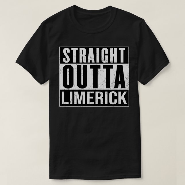 Limerick Ireland Rakare Outta Limerick T Shirt (Design framsida)