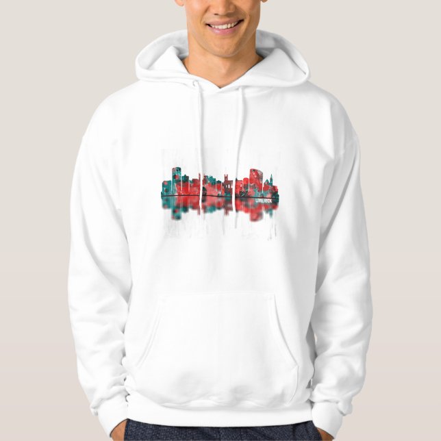 Limerick Ireland Skyline Hoodie (Framsida)
