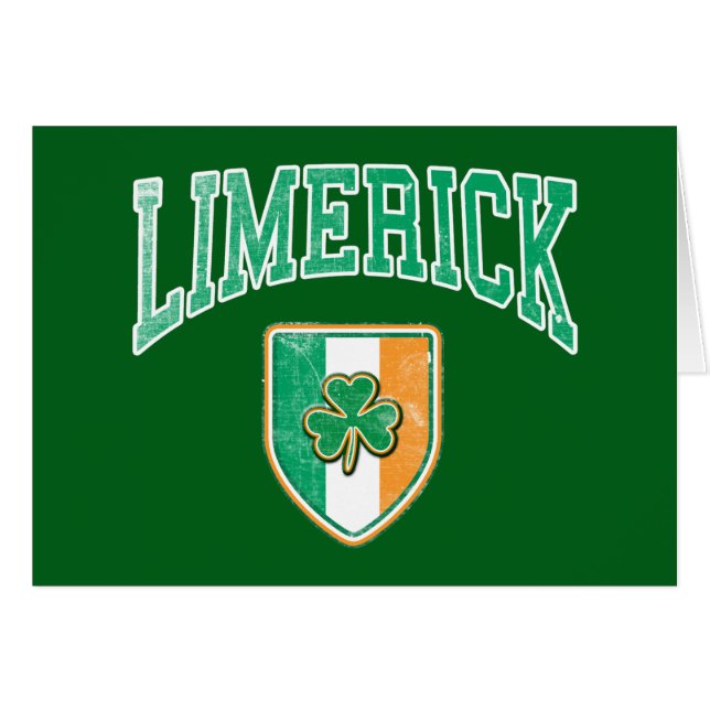 LIMERICK Irland Hälsningskort (Framsidan Horizontal)