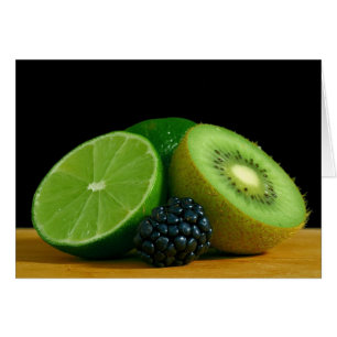 Limes Kiwis Berry Berries Hälsningskort