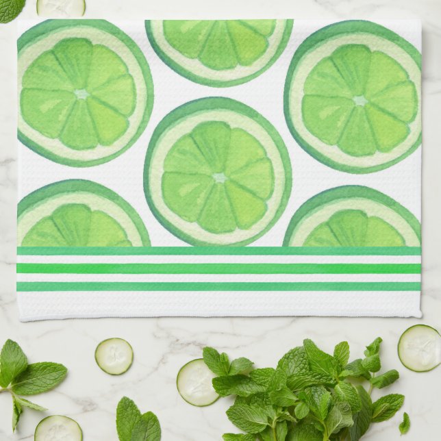 Limes - kökshandduk (Vikta)