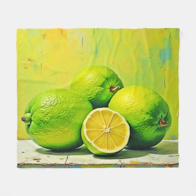 Limes ljusa sommarpolare fleecefilt (Framsidan (Horisontell))