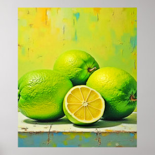 Limes ljusa sommarpolare poster