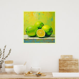 Limes ljusa sommarpolare poster