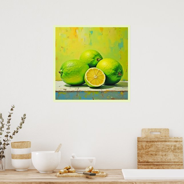 Limes ljusa sommarpolare poster (Kök)