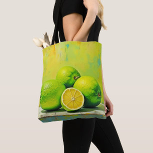 Limes ljusa sommarpolare tygkasse