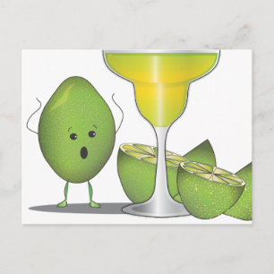 Limes Sacrifice för Margaritas Funny Postcard Vykort