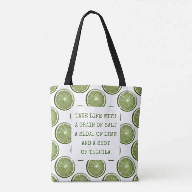 Limes & Tequila Motivational Dikt Tygkasse (Baksida)