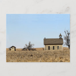 Limestone Bichet Schoolhouse i Kansas Vykort