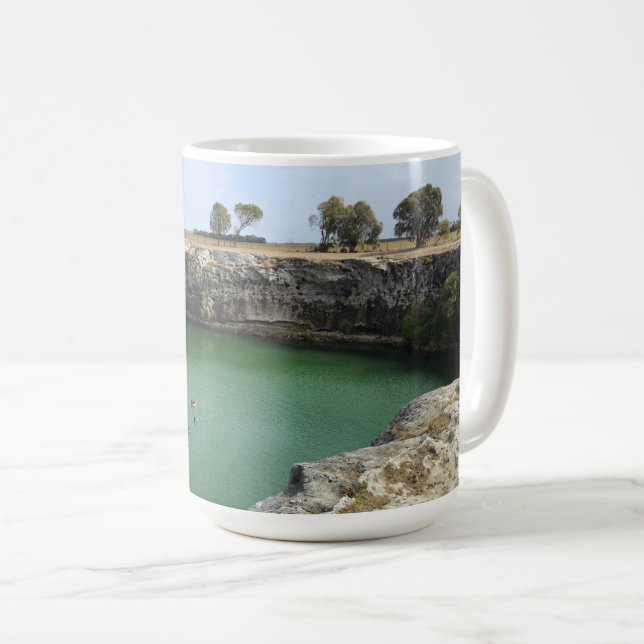 Limestone Cliffs och Emerald Vatten Kaffemugg (Framsida höger)