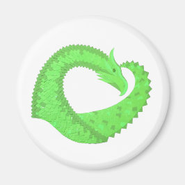 Limgrön hjärtrytm på vitt magnet