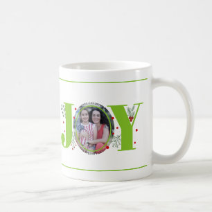 Limgrön Joy med julfoto av bär Kaffemugg