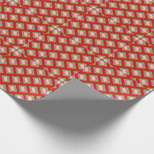 Limgrönt och ljust lila mönster presentpapper