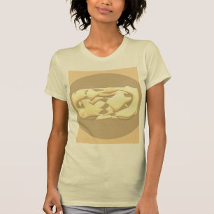 Limgrönt och ljust lila mönster t shirt