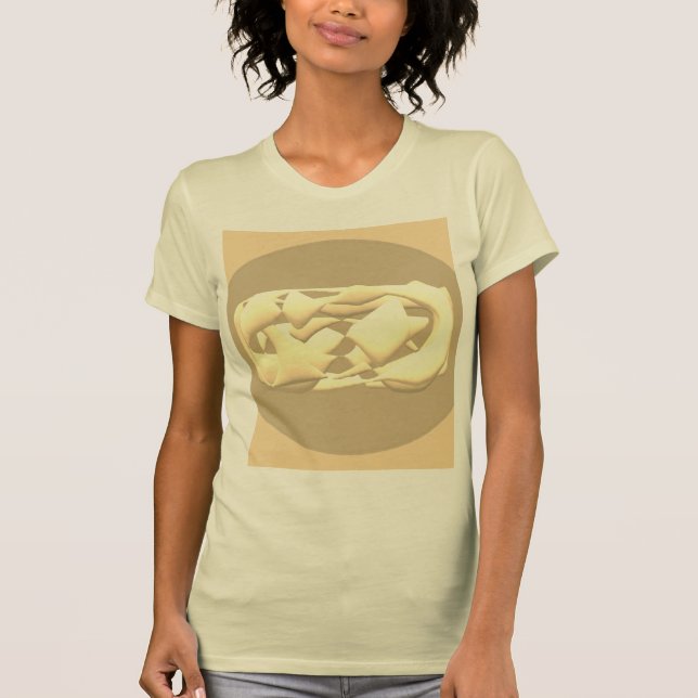 Limgrönt och ljust lila mönster t shirt (Framsida)