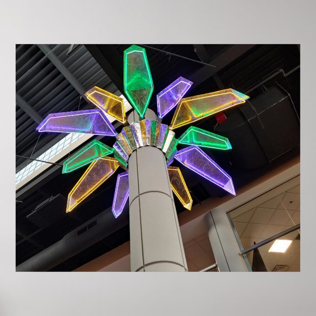 Liminal Space Neon Dream Handflatan Ken Gage Photo Poster (Framsidan)