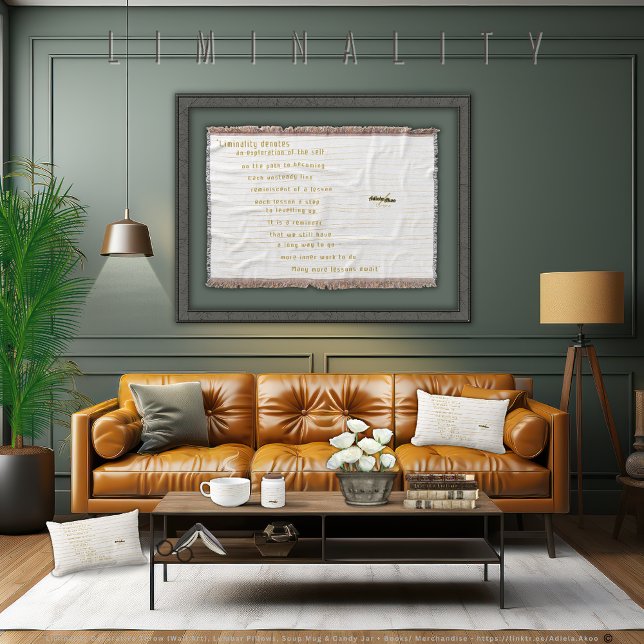 Liminality Decorative Threde by Poet Adiela Akoo - Filt (Get Liminality Decorative Throw/Wall Art, Pillows, Soup Mug, Candy Jar + Poetry Books by Adiela Akoo)
