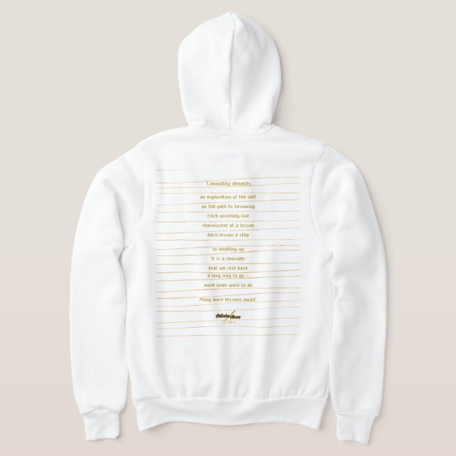 Liminality Fullt Zip Hoodie av Poet Adiela Akoo T Shirt (Laydown Baksida)