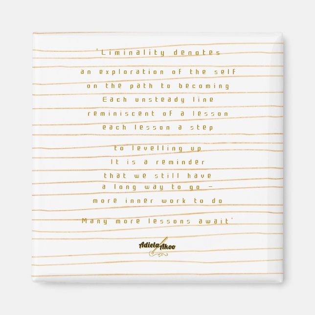 Liminality Magnet by Poet Adiela Akoo (Framsidan)