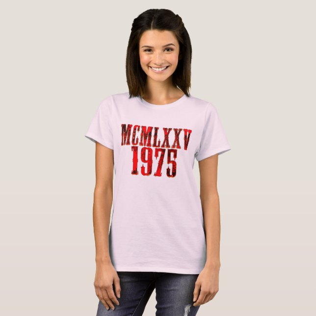 Limited Edition 1975 Birthday 50 year T Shirt (Hel framsida)