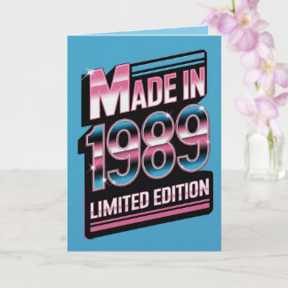 Limited Edition Retro 1989 Birthday Card Kort
