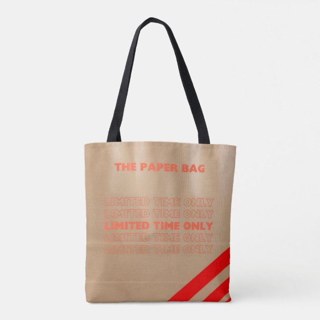 Limited time only THE Paper Bag shopping tote bag Tygkasse (Baksida)