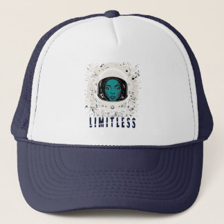 Limitless Astronaut Girl Trucker Hat Keps