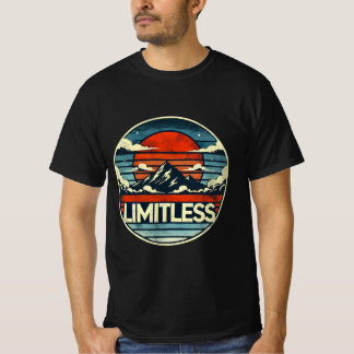Limitless Horizon: Mountain Sunset Art T Shirt